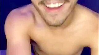 gay guy enjoys solo time with hand movements