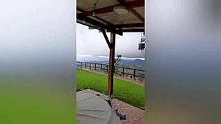 Caught naked by neighbor, so I took her inside for hard pounding!