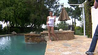 Natasha Nice Gets Wet By The Pool