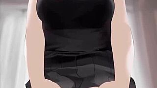 anime girl riding dick in black dress and cumming 😘