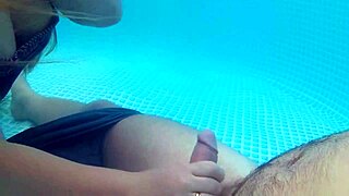 my boyfriend's on vacation, so I jerked off to his friend in the pool