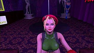 Cammy White Rides Cock in Virtual Reality Game Cosplay