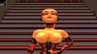 in bonetown vacation, the new man in town enjoys anal and blowjob with redhead in cowgirl riding