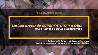 she let larissinha go with the construction guy for some fun