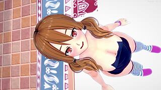 La hermanastra quiere cariño usando su traje de baño, naughty and taboo.