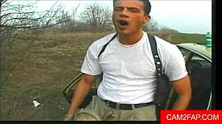 amateurs in car get fucked ass to mouth in threesome.