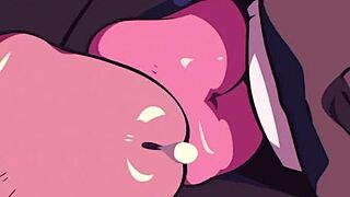 vampira passionately sucks cum in this hentai scene