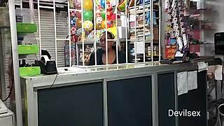 Mature woman caught masturbating behind the bars in prison