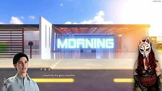 Gamer Girl In See-Through Bra Plays Porn Game In Apocalust 9