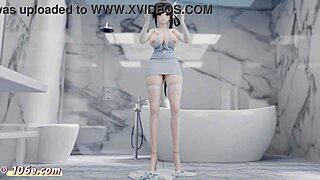 azur lane zhenhai 3d nude dance tik tok style