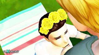 Enjoy a relaxing walk in nature with your beloved in 3D animation