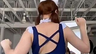 Watch this reggaeton star's big tits and ass in action?