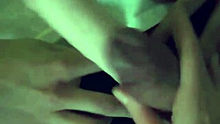 frottage handjob with strap on in couple play