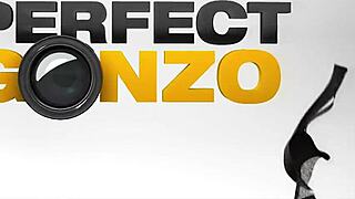 katerina gets facial cumshot blowjob from many guys in bukkake scene