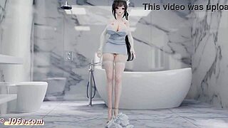 azur lane zhenhai 3d nude dance tik tok style