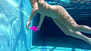 Chatting with Hot Russian Jessica Lincoln in the Pool.