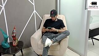 Stepson Gets Blowjob From Latina Hijastra