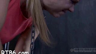 I fastend the gal and toyed her twat