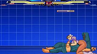 Chun-Li battles Long in hentai sex with cumshot.