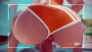 tracer asks, 'want to ride my cock on the beach?'