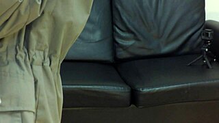 teen girl shows her hands in a hardcore casting interview.