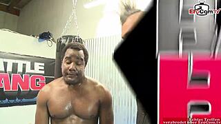 Blonde Babe Fucks In The Boxing Ring.