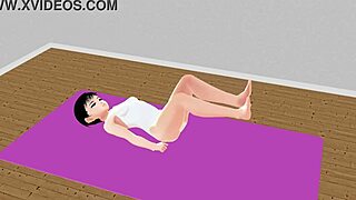 Leo Tries Stretch Yoga In Anime Exercise Video