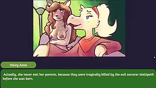 Two chicks strip in furry poker game