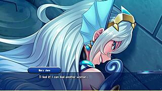 Japanese heroine delivers intense blowjob in anime scene