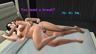 my new futa roommate in sims 4 dorm