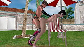 Hey, Check Out These Cute 3D Lesbian Girls in Action!