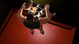 Anime Cow Girl With Huge Tits Pounded Hard Against Cage In 3D