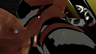 Anime Cow Girl With Huge Tits Pounded Hard Against Cage In 3D