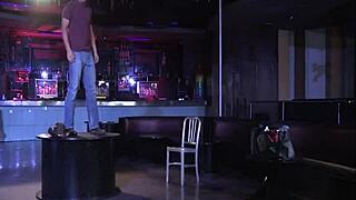 Two Cute Gay Strippers Fucking Bareback in Scene