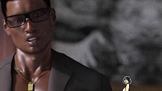 puerto rican chick works my massive cock with her hands