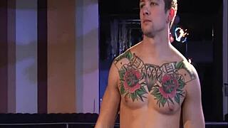 Two Cute Gay Strippers Fucking Bareback in Scene