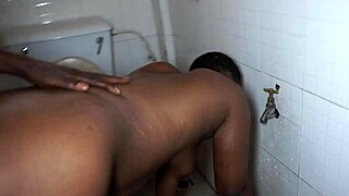 beautiful horny black girl licking ass and sucking big tits