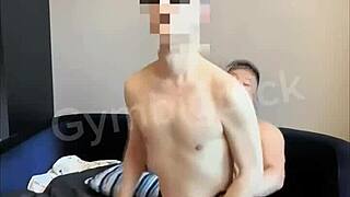 Gay Asian Couple Fucks Bareback in Lingerie and Socks