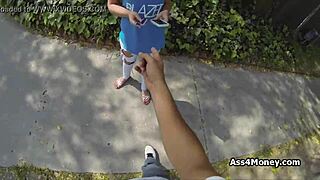 Icy Blonde Teen Banged Hard in Alley