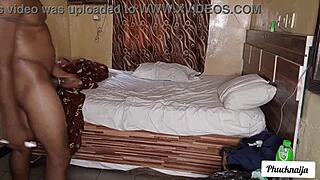 petite maid endures standing doggystyle fuck