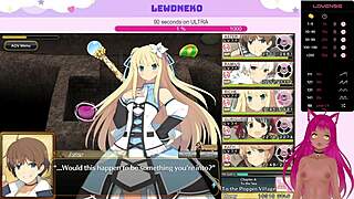 Vtuber Lewdneko Plays Evenicle Part 18 with Huge Tits