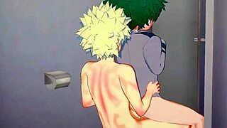 My Hero Academia Yaoi Handjob In Bathroom