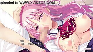 Detailed scene of Hajilove making lovers with Sakurako Sonoike.