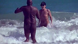 nude beach wife helena teases old voyeurs