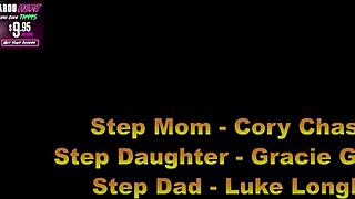 Грејси Гејтс и Кори Чејс у дивљем анал тросому са разменом сперме