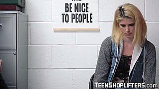 Rebel Madison Haze sagnuta i napunjena u kancelariji