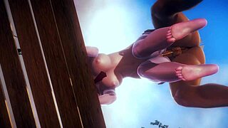 Mina Ashido ได้มือและครีมพายจาก Usagiyama ในสวน 😍