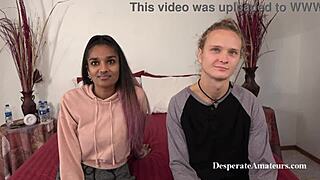 Amatrici indiane calde succhiano cazzi grossi in casting!