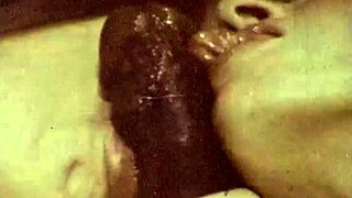 Vintage Interracial-Dreier mit behaartem schwarzem Schwanz