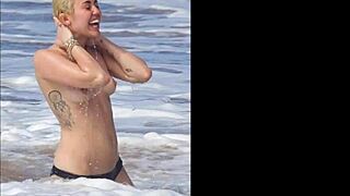 Miley Cyrus exposed in full naked beach collection